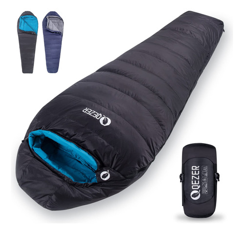 Qezer Down Sleeping Bag For Adults 32 Degree F Backpacking