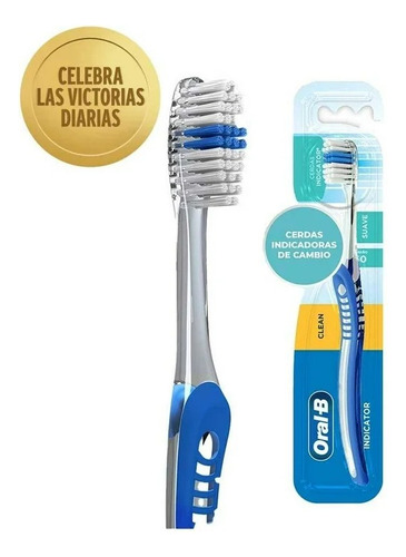 3 Pza Cepillo Dental Oral-b Clean Indicator Suave 1 Pza
