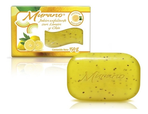 Jabón Barra Murano Natural Limón Y Chía 1 Pieza 150g