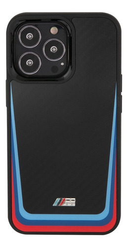 Funda Bmw Tricolor Track Negro Para iPhone 14 Pro