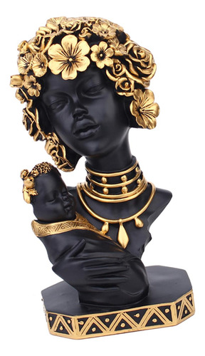 Estatua De Mujer Africana, Adorno Exquisito, Estilo B Negro
