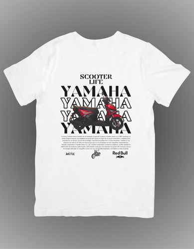 Playera Estampada Yamaha Roja Talla M/xl