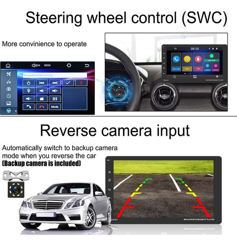 Para Reproductor De Radio De Coche Podofo 1 Din Con Car