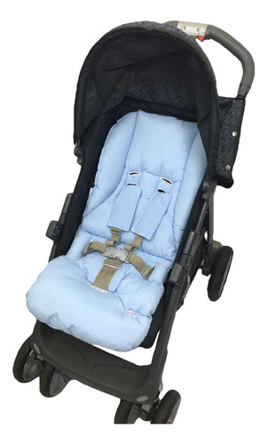 Colchonete Azul Bebê P/ Carrinho - Confortável - 80cm