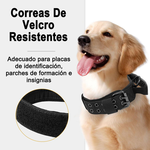 Collar para Perros Grandes y Extra Grandes – Collar Táctico Reforzado con Asa para Entrenamiento y Paseo, Acolchado con Neopreno Suave – GOOPEET