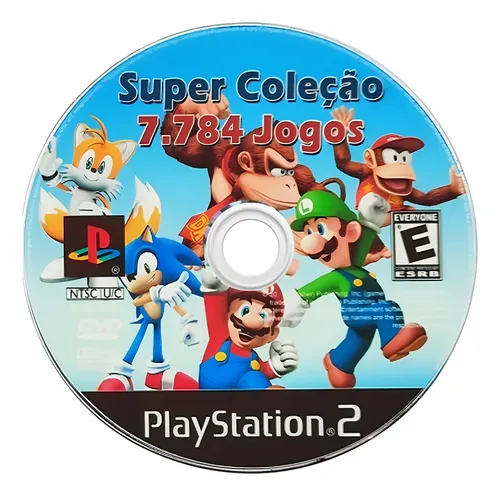 Jogo Repro Super Collection 7.784 Games - Ps2 Mídia Física