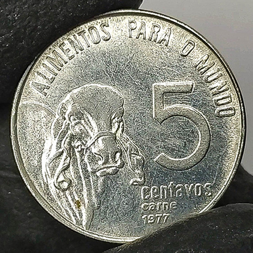 Brasil 5 Centavos 1977 Moneda Antigua