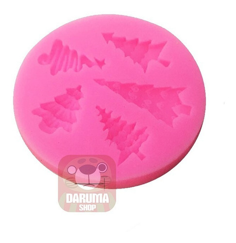 Imagen 4 de 7 de Molde Silicona 5 Arbol Navidad Estrella Porcelana Fondant