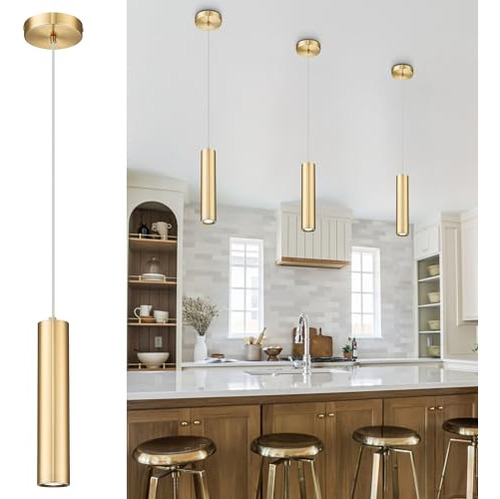 Lmpara Colgante Moderna Dorada De Latn, Cocina Comedor Dormi