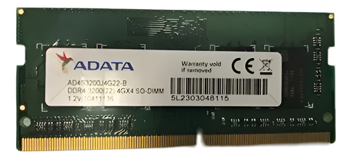 Memória Ram Adata Para Notebook 4gb Ddr4 3200mhz - *oem* (Usado)