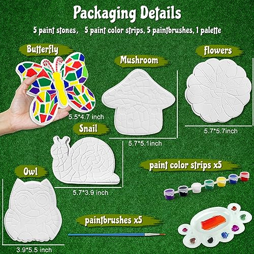 Kit De Manualidades Para Pintar Tus Propias Piedras Para Niñ