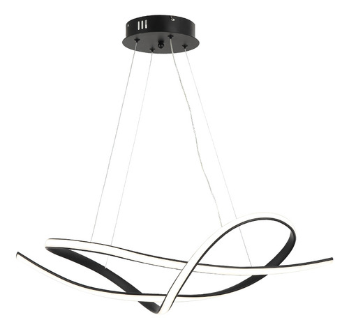 Lustre Pendente 36w 3 Em 1 Led Eva 3000k/6500k Preto Avant 127/220V