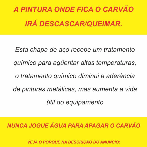 Churrasqueira Portátil Carvão A Bafo Big C/ Chaminé + Brinde