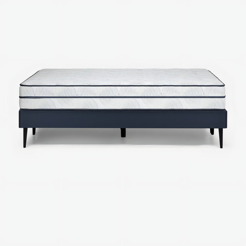 Cama Europea Rosen Autonomy Sky Súper King 200 X 200 Cm Color Azul marino