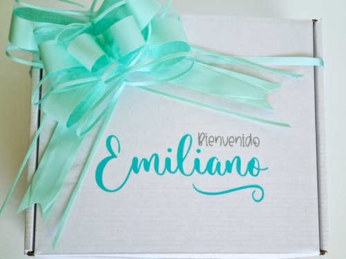 Caja Regalo Ajuar Recien Nacido Baby Shower Personalizado