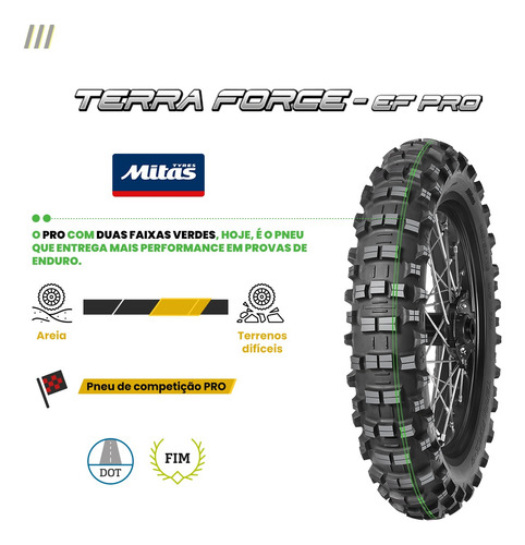 Pneu Mitas 140/80-18 70m Pro Super Soft 2 Faixas Verdes