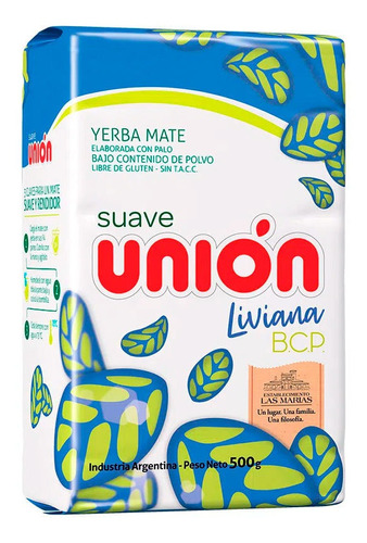 Yerba Mate Union Origen Controlado Bcp X 500 Gr