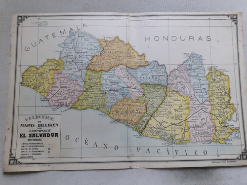 Lamina Coleccion De Mapas Billiken El Salvador Por Bemporat