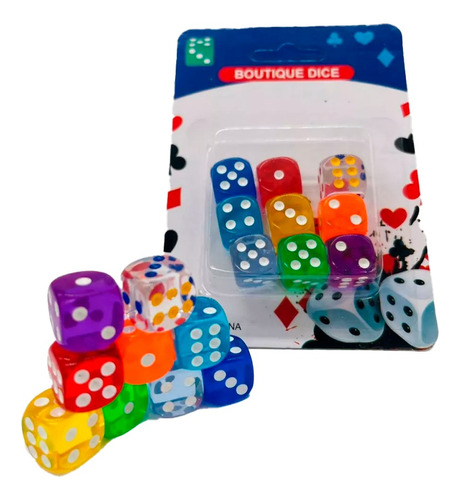 Set De 9 Dados Acrilicos Color 14mm Premium - Juegos De Mesa