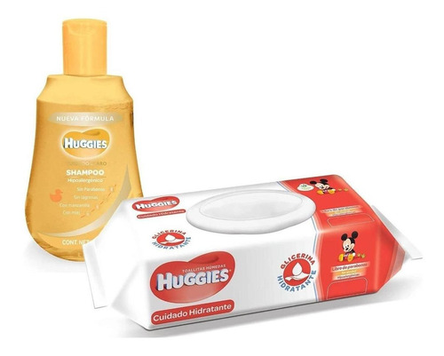 Duo Pack Huggies Shampoo Toallas Cuidado Hidratante