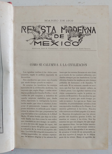 Revista Mexicana Moderna. 1909 (Reacondicionado)