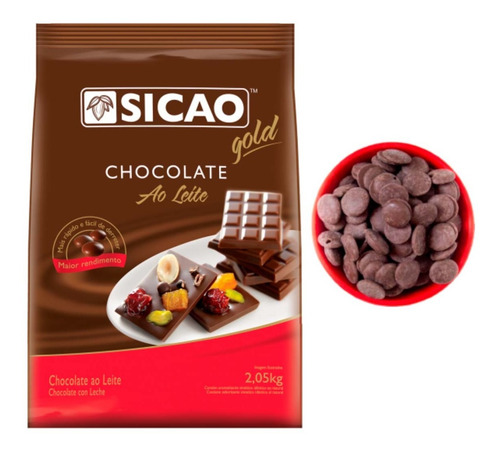2kg Chocolate Ao Leite Sicao Nobre Em Gotas