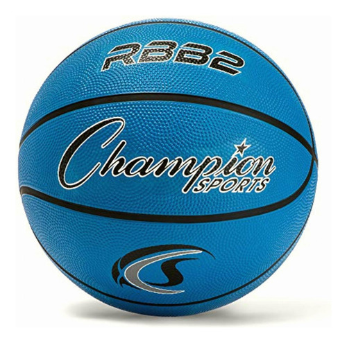 Champion Sports Balón De Baloncesto Junior De Goma, Pelotas Color Azul