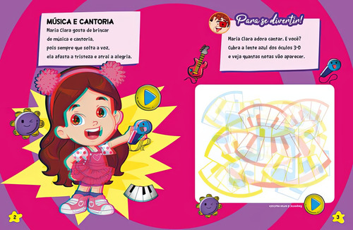 Livro Maria Clara E Jp - Brincadeiras Divertidas Com Óculos 3d