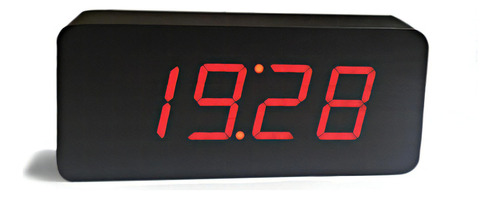 Reloj Despertador Extra Grande Led Digital (fecha/temp)  Color Negro