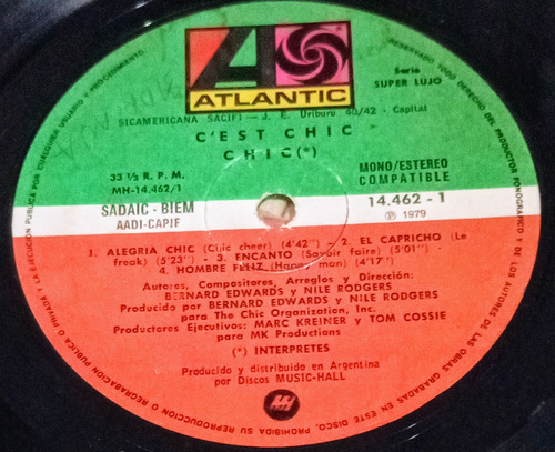 Chic C'est Chic Disco Lp Vinilo Estándar (Usado)