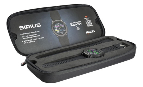 Computadora De Buceo Mares Sirius Reloj Multigas Negro Plata