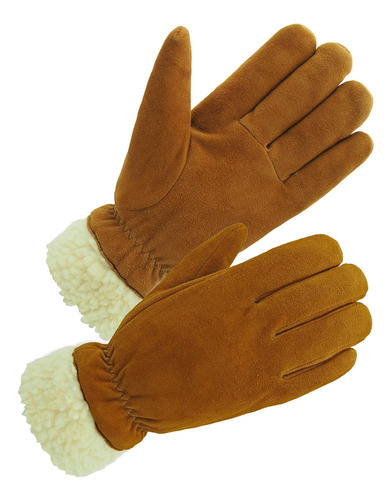 Skydeer Guantes De Invierno Con Cuero De Ante De Piel De De