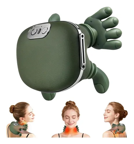 Masajeador Cervical Y Hombros Con Calor Biónico Verde