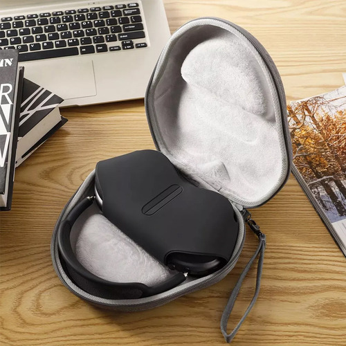 Oraab Carcasa Rígida De Repuesto Con Modo De Suspensión Compatible Con Audífonos Inalámbricos Apple AirPods Max, Funda Protectora Resistente Color Negro Para Máxima Protección Y Estilo