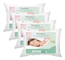 Comprar Kit 04 Travesseiros Plooma 100% Plumas Ganso 233fios 50x70cm