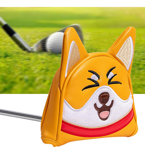 A Perro Golf Mallet Putter Head Cover Wrap Sleeve Cute Dog