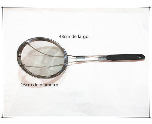 Imagen 3 de 3 de Colador Malla Cerrada 100% De Acero Inoxidable 16cm