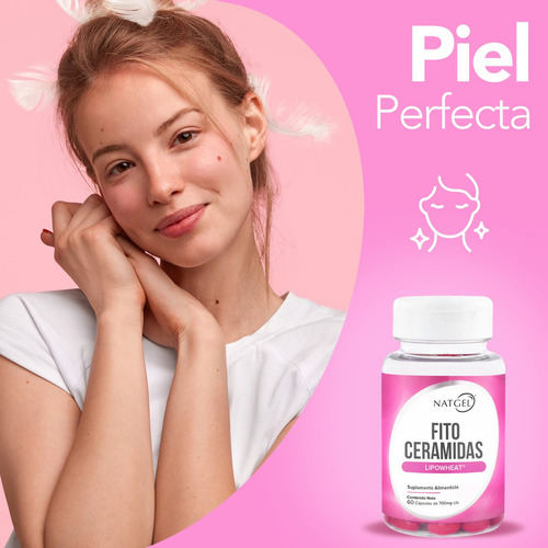 Fitoceramidas Lipowheat | 60 Cápsulas De 700 Mg | Natgel Sin Sabor