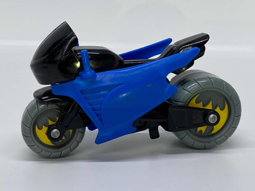 Figura Moto De Batman Negro Con Azul Murciélago Amarillo