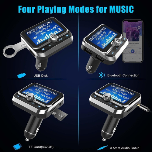 Tohayie - Transmisor Fm Bluetooth Para Coche, Transmisor Blu
