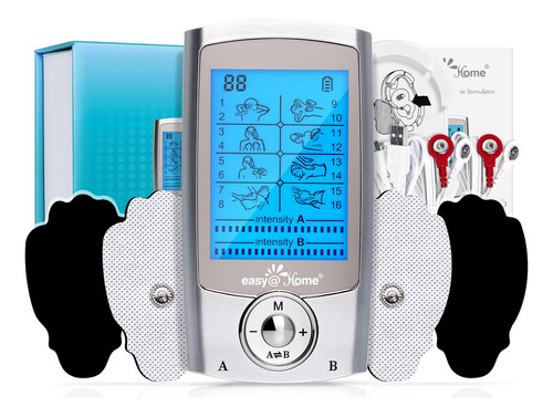 Easy@home Unidad Tens Recargable + Estimulador Muscular Ems,