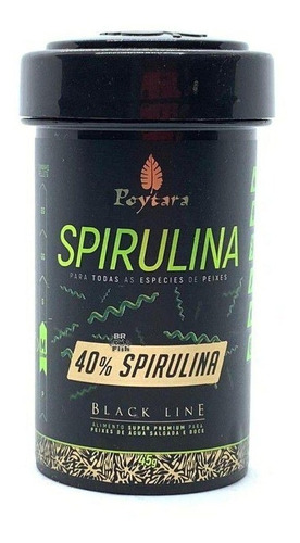 Poytara Spirulina M 40% 45g Black Line Água Salgada/ Doce