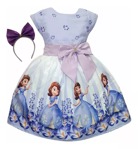 Vestido Princesa Sofia - Super Luxo e Conforto