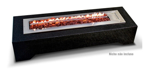 Lareira Gás Inox 304 Aquecedor Ambiente Jx Metais - 110 Cm