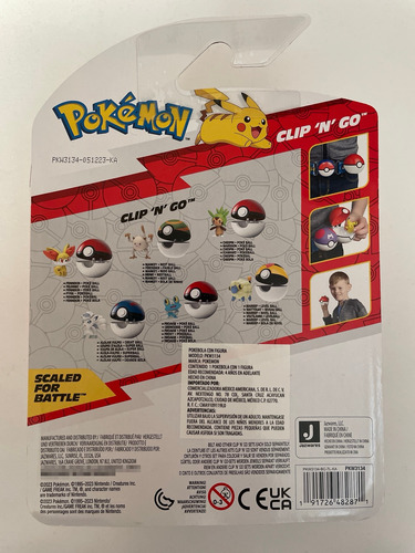 Chespin Y Pokebola Pokemon Battle Ready Clip N Go Pokeball (Usado)