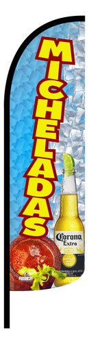 Funda Para Bandera Publicitaria Corona Doble Hielo (4x1 Mts)