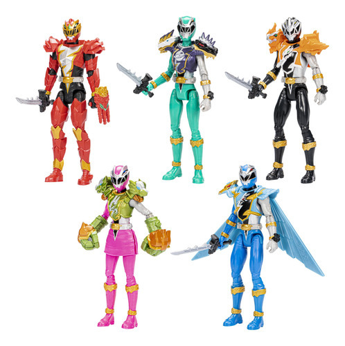 Power Rangers Dino Fury - Paquete De Equipos, Figuras De Ac