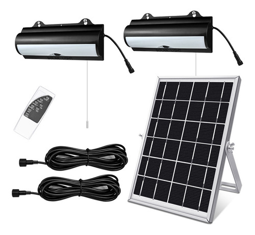 Lámpara Colgante Solar Doble Con Sensor De Movimiento Ip65 A