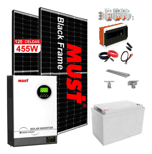 Must Kit Solar Completo 18000w/dia Inversor 5kw Mppt  M11