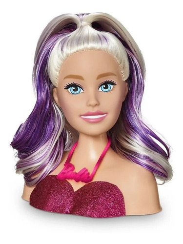 Imagem 1 de 8 de Barbie Busto Maquiar E Pentear Original Mattel Com 24 Itens